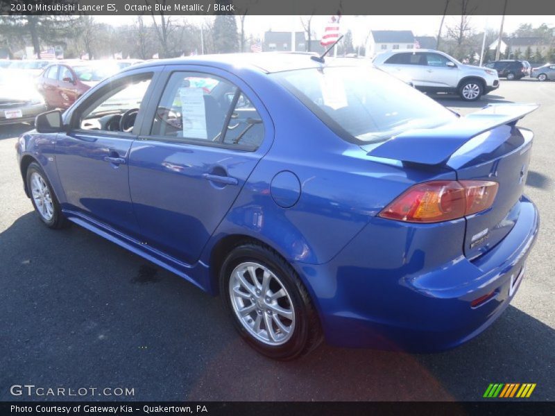 Octane Blue Metallic / Black 2010 Mitsubishi Lancer ES
