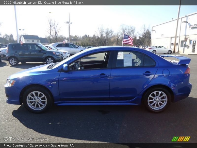 Octane Blue Metallic / Black 2010 Mitsubishi Lancer ES