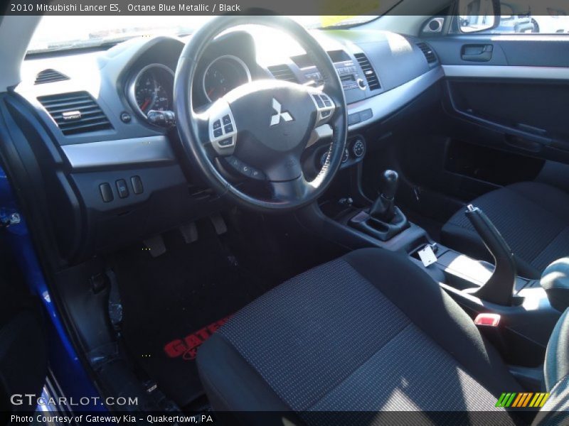 Octane Blue Metallic / Black 2010 Mitsubishi Lancer ES