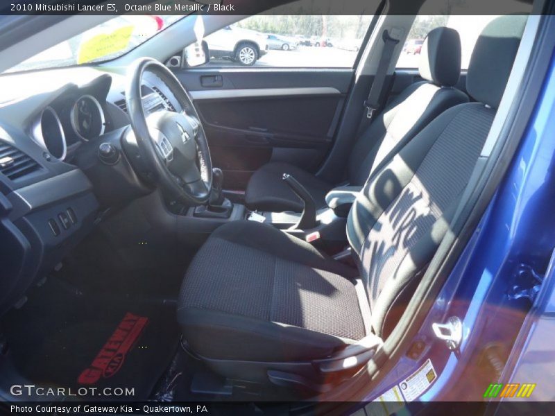 Octane Blue Metallic / Black 2010 Mitsubishi Lancer ES