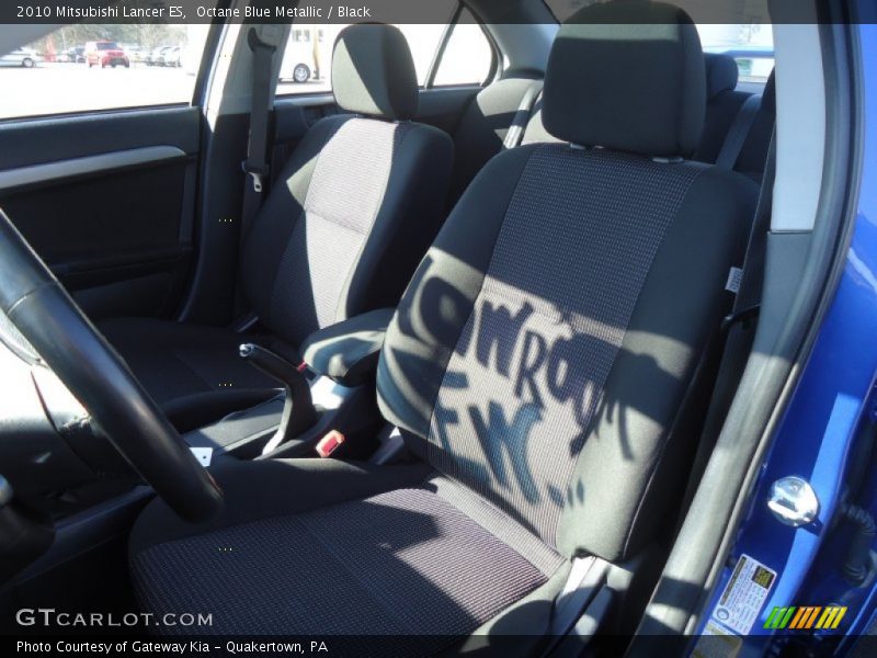 Octane Blue Metallic / Black 2010 Mitsubishi Lancer ES