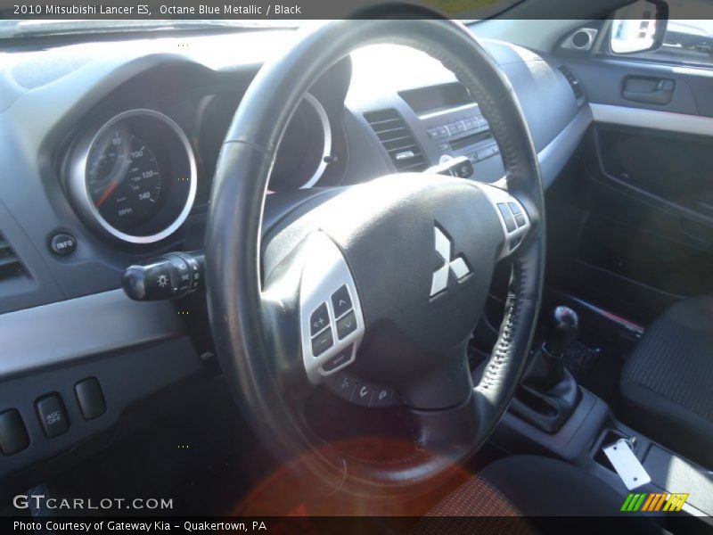 Octane Blue Metallic / Black 2010 Mitsubishi Lancer ES