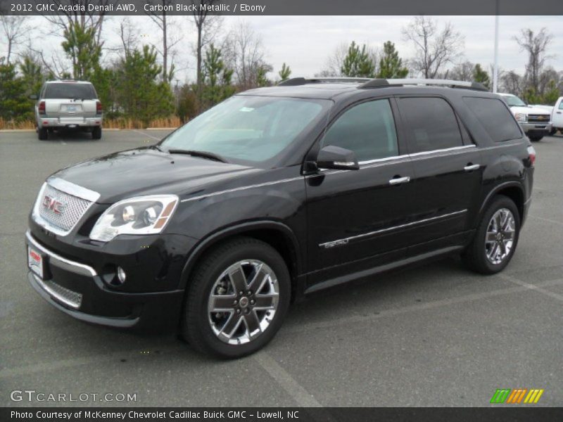 Carbon Black Metallic / Ebony 2012 GMC Acadia Denali AWD