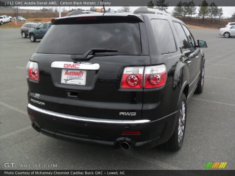 Carbon Black Metallic / Ebony 2012 GMC Acadia Denali AWD