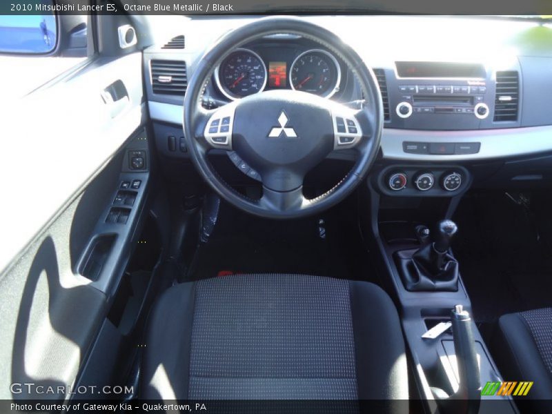 Octane Blue Metallic / Black 2010 Mitsubishi Lancer ES