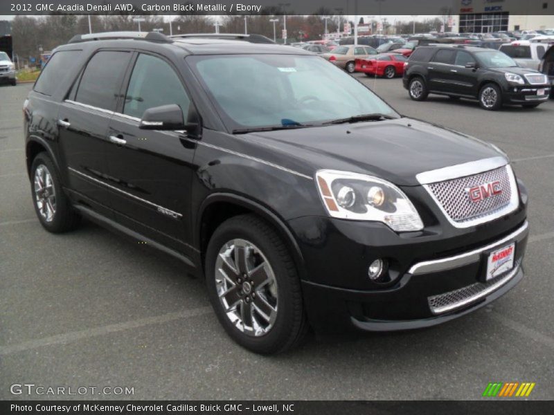 Carbon Black Metallic / Ebony 2012 GMC Acadia Denali AWD