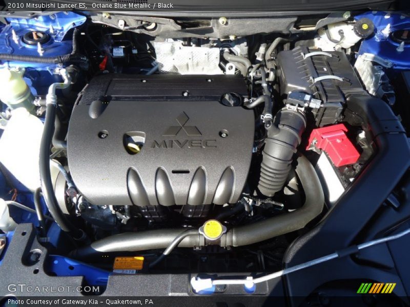 Octane Blue Metallic / Black 2010 Mitsubishi Lancer ES