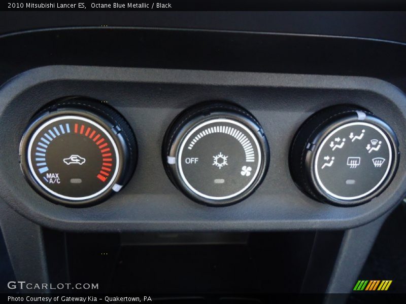 Octane Blue Metallic / Black 2010 Mitsubishi Lancer ES
