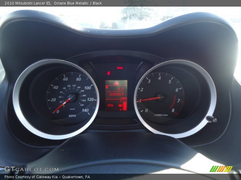 Octane Blue Metallic / Black 2010 Mitsubishi Lancer ES
