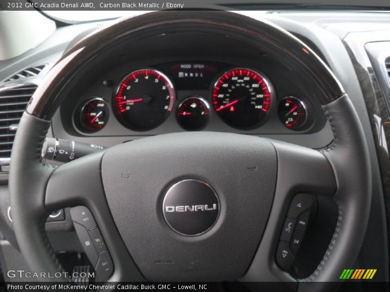 Carbon Black Metallic / Ebony 2012 GMC Acadia Denali AWD