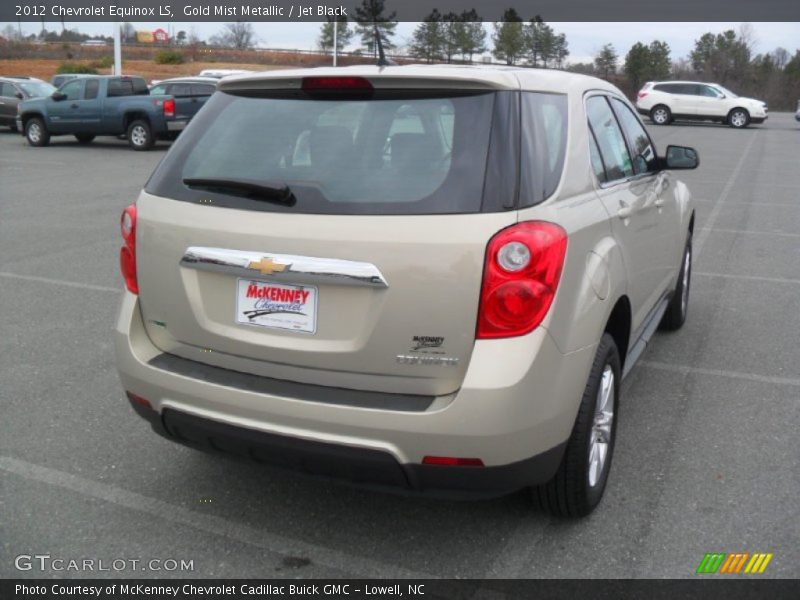 Gold Mist Metallic / Jet Black 2012 Chevrolet Equinox LS