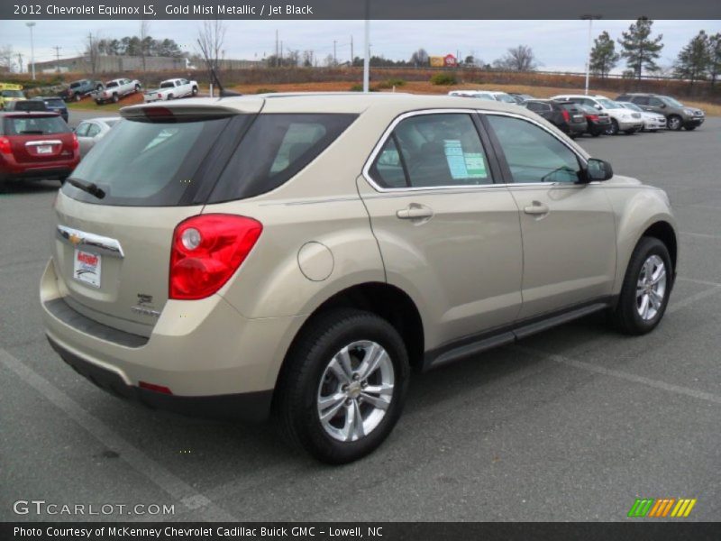 Gold Mist Metallic / Jet Black 2012 Chevrolet Equinox LS