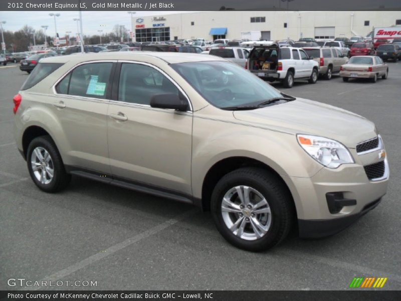 Gold Mist Metallic / Jet Black 2012 Chevrolet Equinox LS
