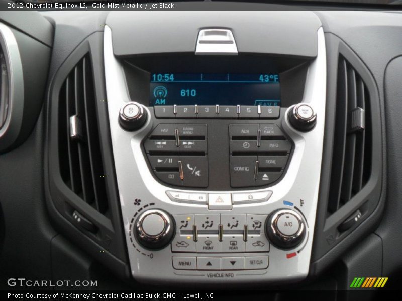Gold Mist Metallic / Jet Black 2012 Chevrolet Equinox LS