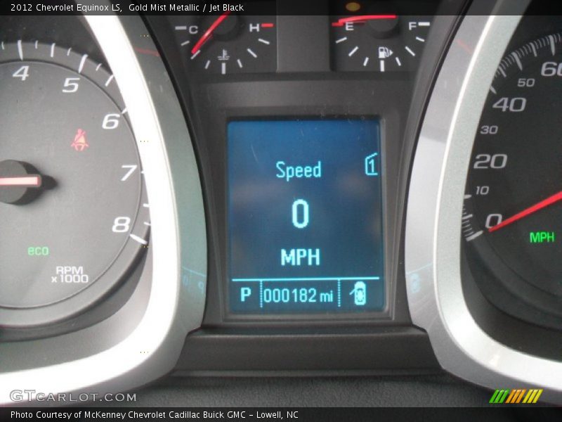 Gold Mist Metallic / Jet Black 2012 Chevrolet Equinox LS