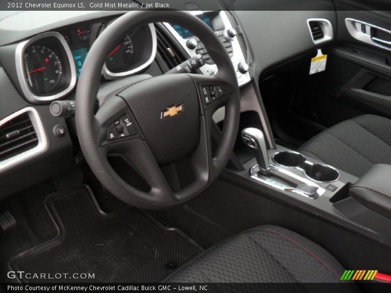 Gold Mist Metallic / Jet Black 2012 Chevrolet Equinox LS