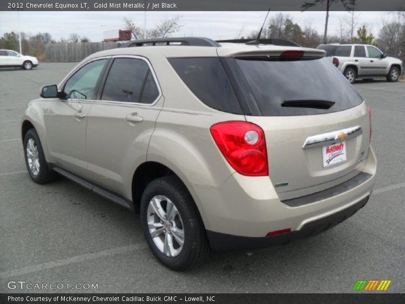 Gold Mist Metallic / Jet Black 2012 Chevrolet Equinox LT