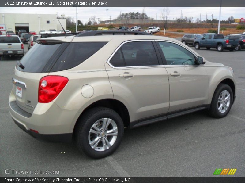Gold Mist Metallic / Jet Black 2012 Chevrolet Equinox LT