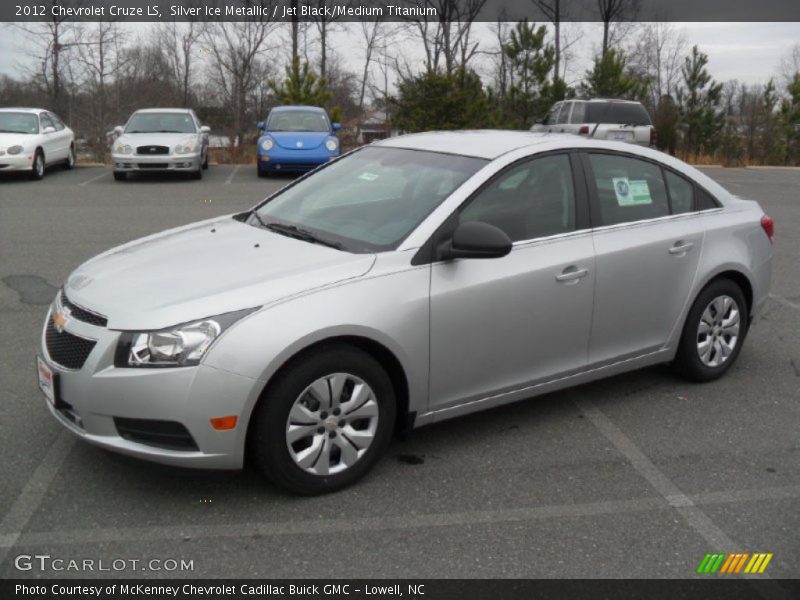 Silver Ice Metallic / Jet Black/Medium Titanium 2012 Chevrolet Cruze LS