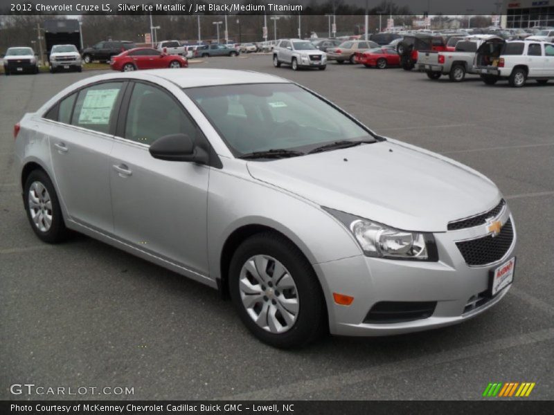 Silver Ice Metallic / Jet Black/Medium Titanium 2012 Chevrolet Cruze LS