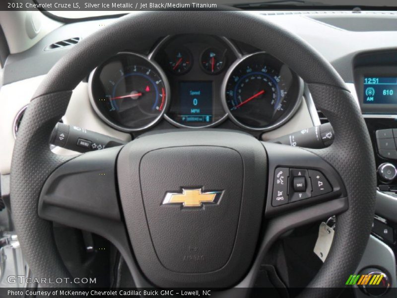 Silver Ice Metallic / Jet Black/Medium Titanium 2012 Chevrolet Cruze LS