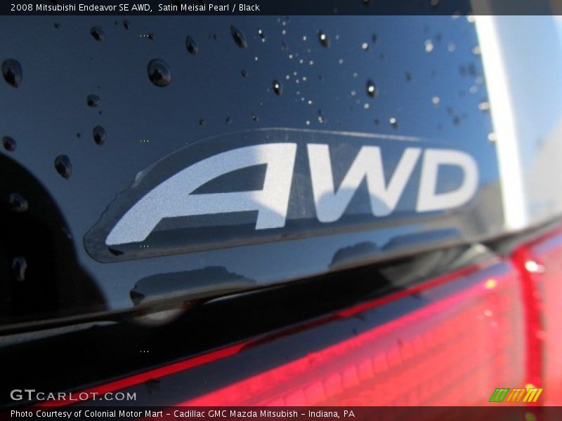 Satin Meisai Pearl / Black 2008 Mitsubishi Endeavor SE AWD