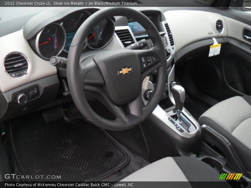 Silver Ice Metallic / Jet Black/Medium Titanium 2012 Chevrolet Cruze LS