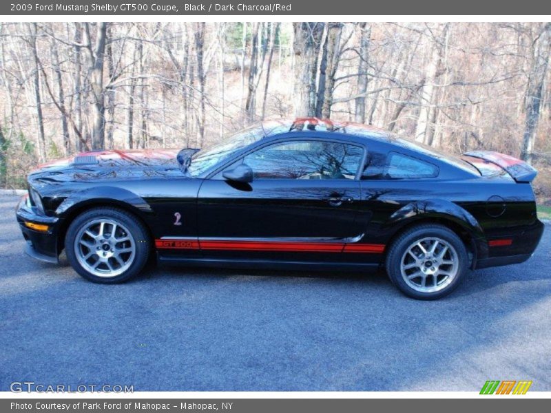 Black / Dark Charcoal/Red 2009 Ford Mustang Shelby GT500 Coupe