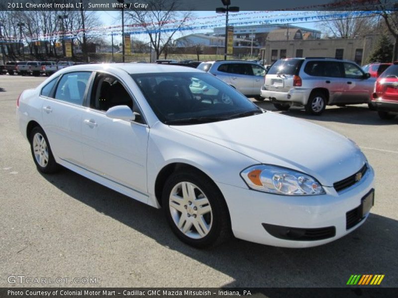 Summit White / Gray 2011 Chevrolet Impala LT