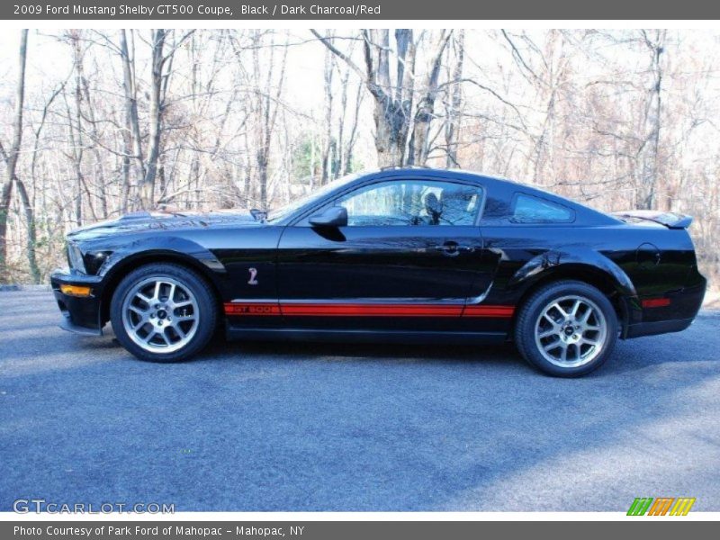 Black / Dark Charcoal/Red 2009 Ford Mustang Shelby GT500 Coupe