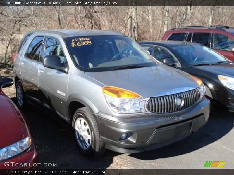 Light Spiral Gray Metallic / Gray 2003 Buick Rendezvous CX AWD