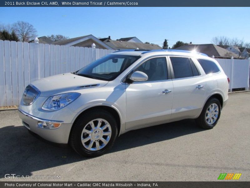 White Diamond Tricoat / Cashmere/Cocoa 2011 Buick Enclave CXL AWD