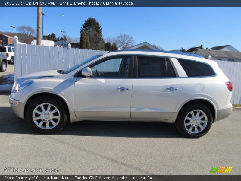 White Diamond Tricoat / Cashmere/Cocoa 2011 Buick Enclave CXL AWD