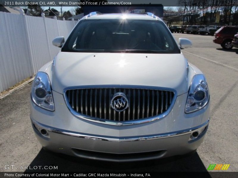 White Diamond Tricoat / Cashmere/Cocoa 2011 Buick Enclave CXL AWD