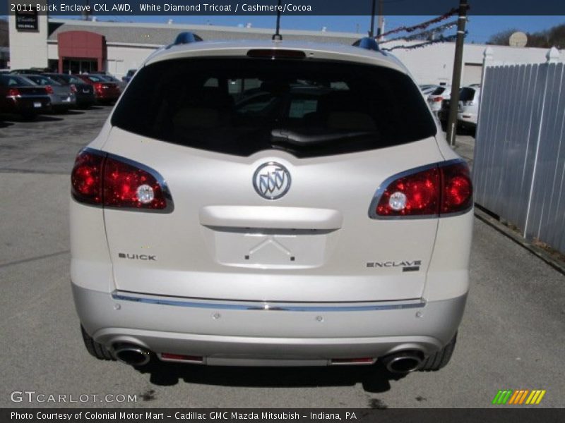 White Diamond Tricoat / Cashmere/Cocoa 2011 Buick Enclave CXL AWD