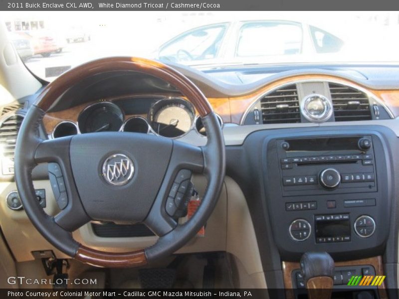 White Diamond Tricoat / Cashmere/Cocoa 2011 Buick Enclave CXL AWD