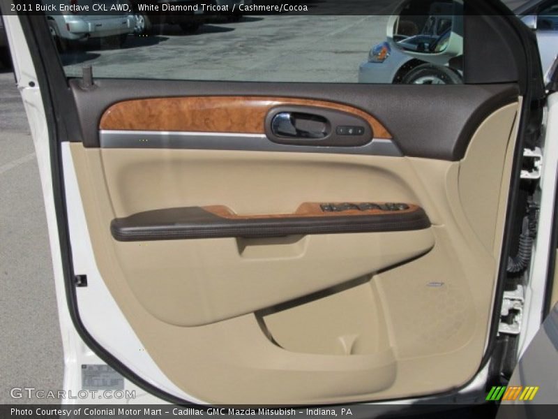 White Diamond Tricoat / Cashmere/Cocoa 2011 Buick Enclave CXL AWD