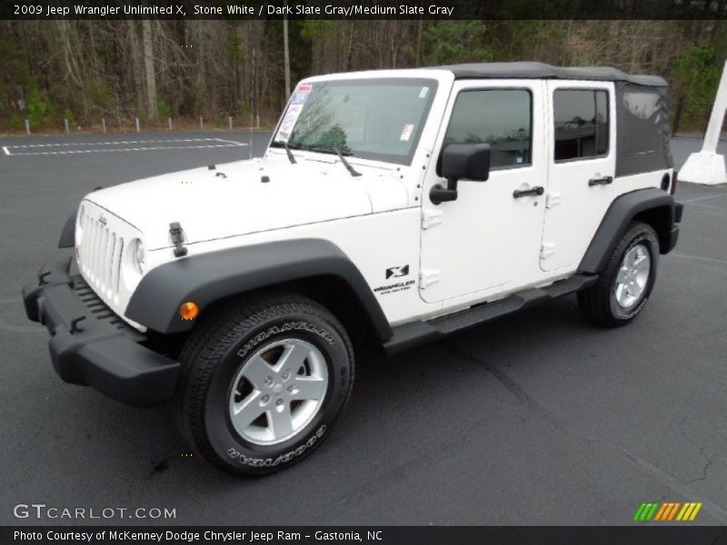 Stone White / Dark Slate Gray/Medium Slate Gray 2009 Jeep Wrangler Unlimited X