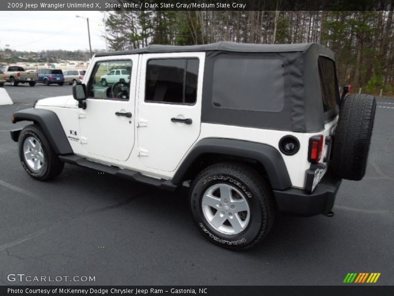 Stone White / Dark Slate Gray/Medium Slate Gray 2009 Jeep Wrangler Unlimited X