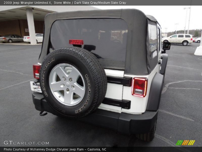 Stone White / Dark Slate Gray/Medium Slate Gray 2009 Jeep Wrangler Unlimited X