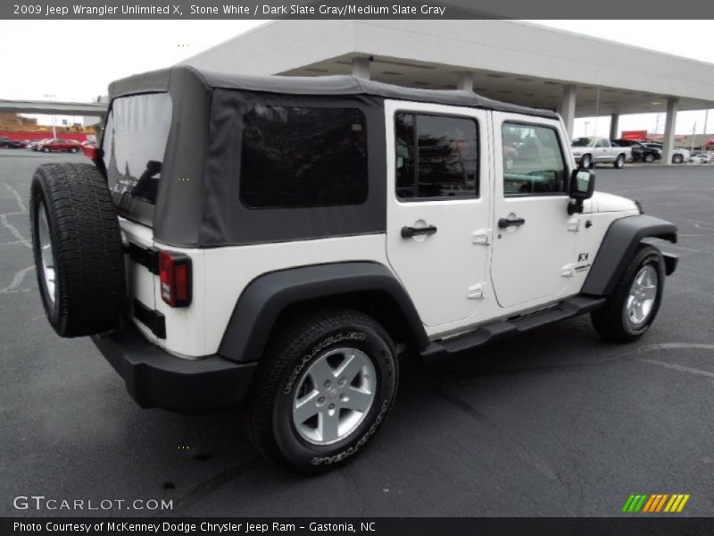 Stone White / Dark Slate Gray/Medium Slate Gray 2009 Jeep Wrangler Unlimited X
