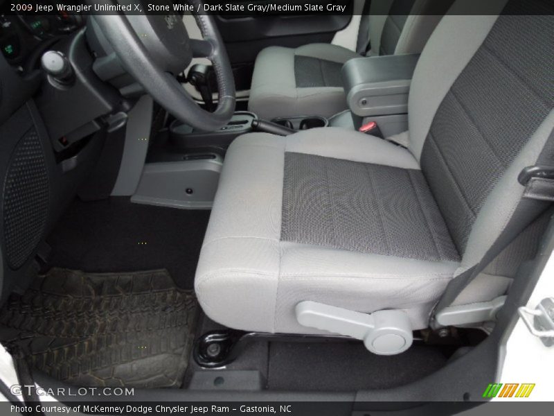 Stone White / Dark Slate Gray/Medium Slate Gray 2009 Jeep Wrangler Unlimited X