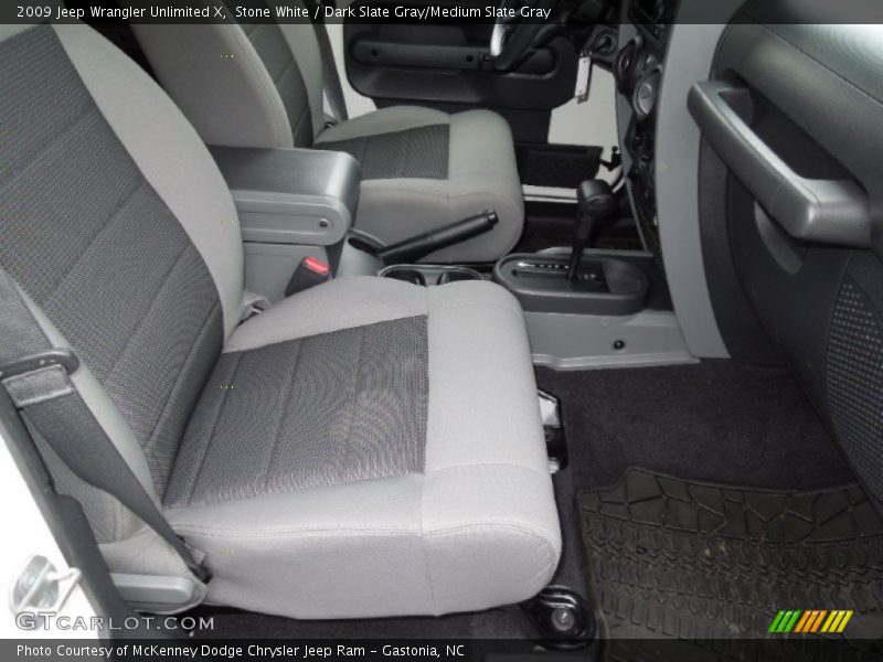 Stone White / Dark Slate Gray/Medium Slate Gray 2009 Jeep Wrangler Unlimited X