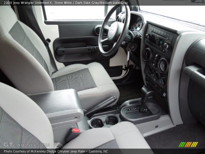 Stone White / Dark Slate Gray/Medium Slate Gray 2009 Jeep Wrangler Unlimited X