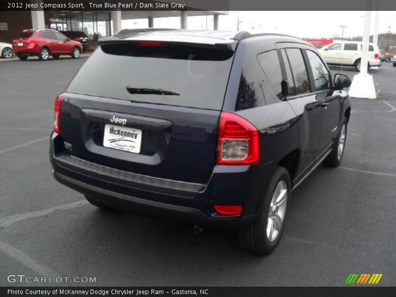 True Blue Pearl / Dark Slate Gray 2012 Jeep Compass Sport