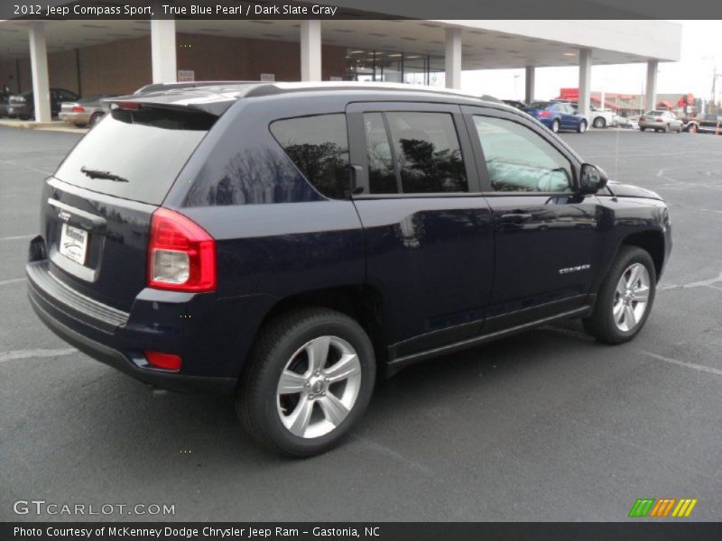 True Blue Pearl / Dark Slate Gray 2012 Jeep Compass Sport