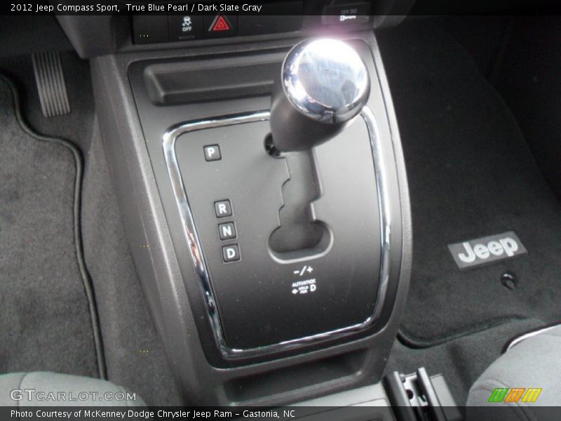 True Blue Pearl / Dark Slate Gray 2012 Jeep Compass Sport