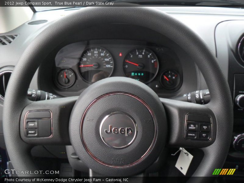 True Blue Pearl / Dark Slate Gray 2012 Jeep Compass Sport