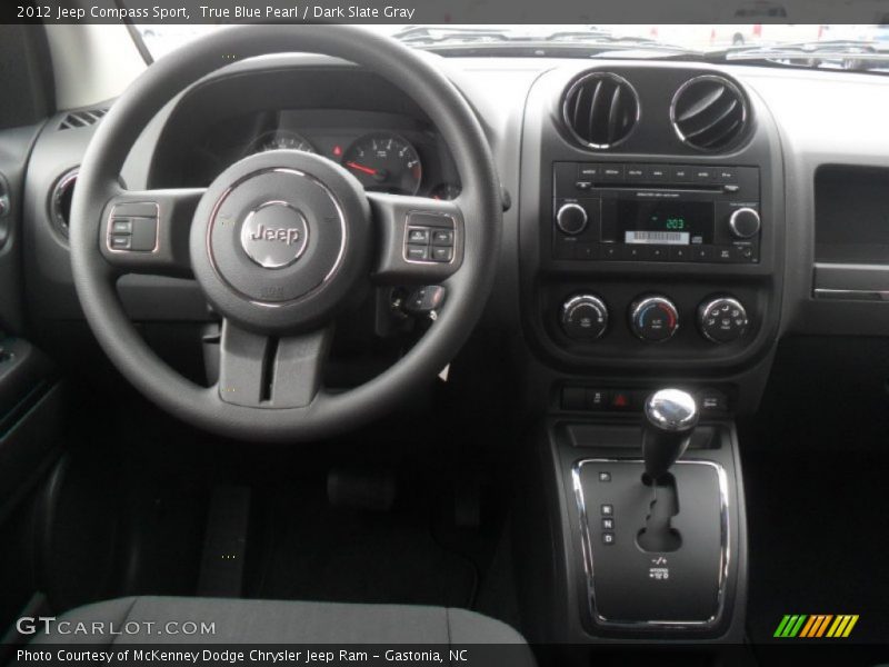 True Blue Pearl / Dark Slate Gray 2012 Jeep Compass Sport