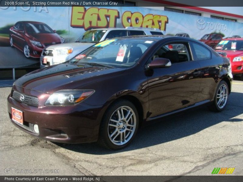 Sizzling Crimson Red Mica / Dark Charcoal Gray 2008 Scion tC